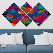 Conjunto Decorativo MDF Multicolor 4 Peças - Impressão UV Premium para Parede