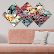 Conjunto Decorativo MDF Multicolor 4 Peças - Impressão UV Premium para Parede