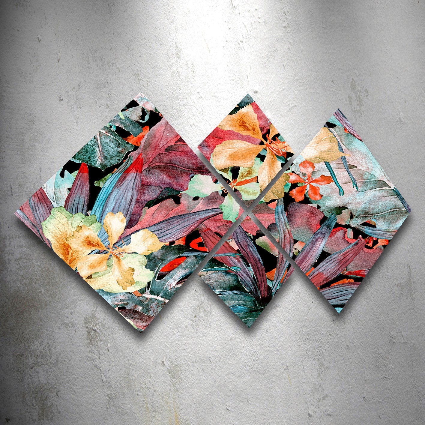 Conjunto Decorativo MDF Multicolor 4 Peças - Impressão UV Premium para Parede