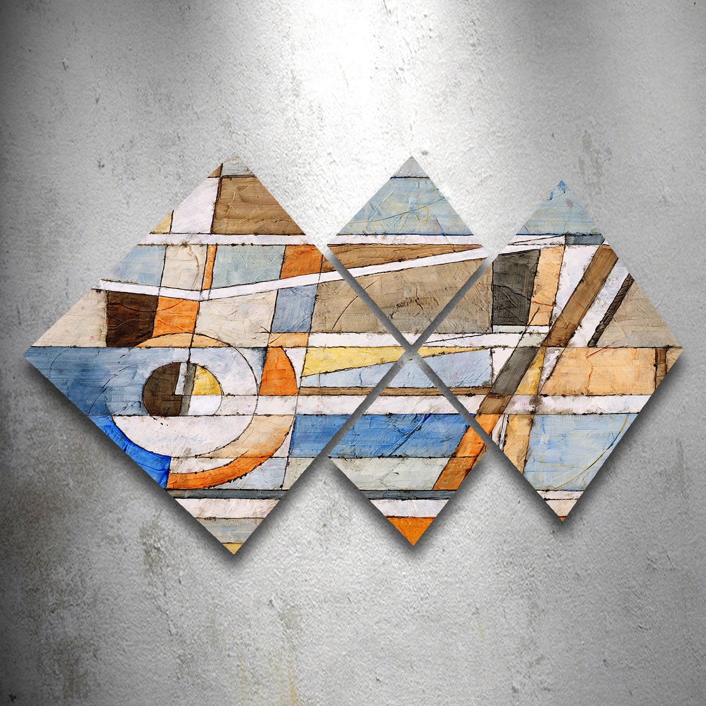 Conjunto Decorativo MDF Multicolor 4 Peças - Impressão UV Premium para Parede