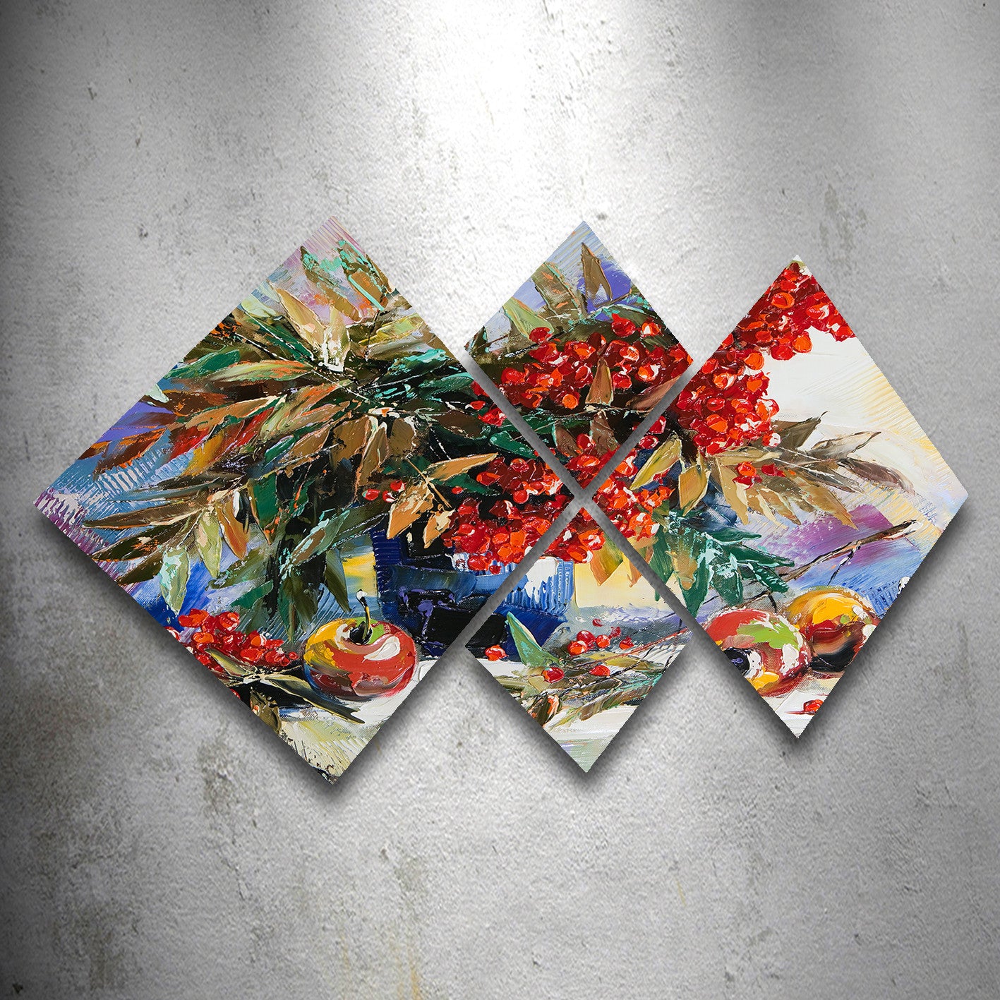 Conjunto Decorativo MDF Multicolor 4 Peças - Impressão UV Premium para Parede