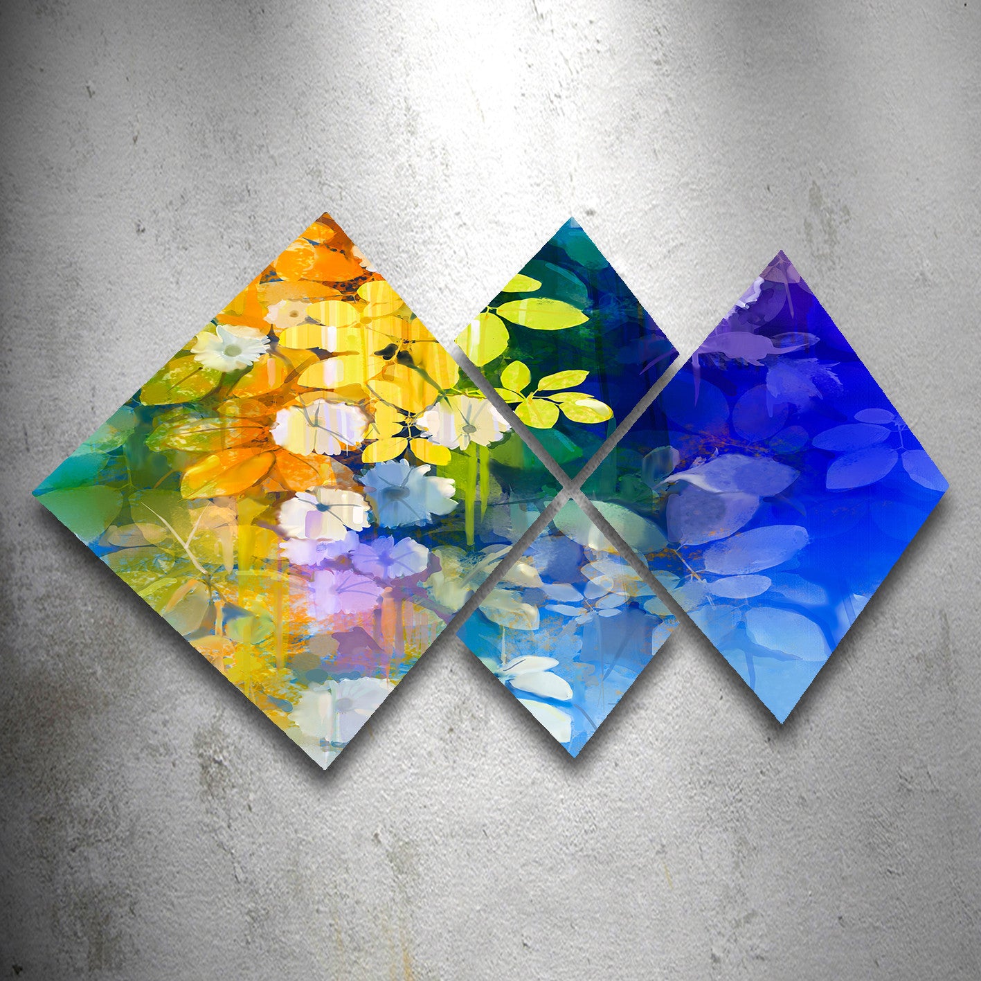 Conjunto Decorativo MDF Multicolor 4 Peças - Impressão UV Premium para Parede