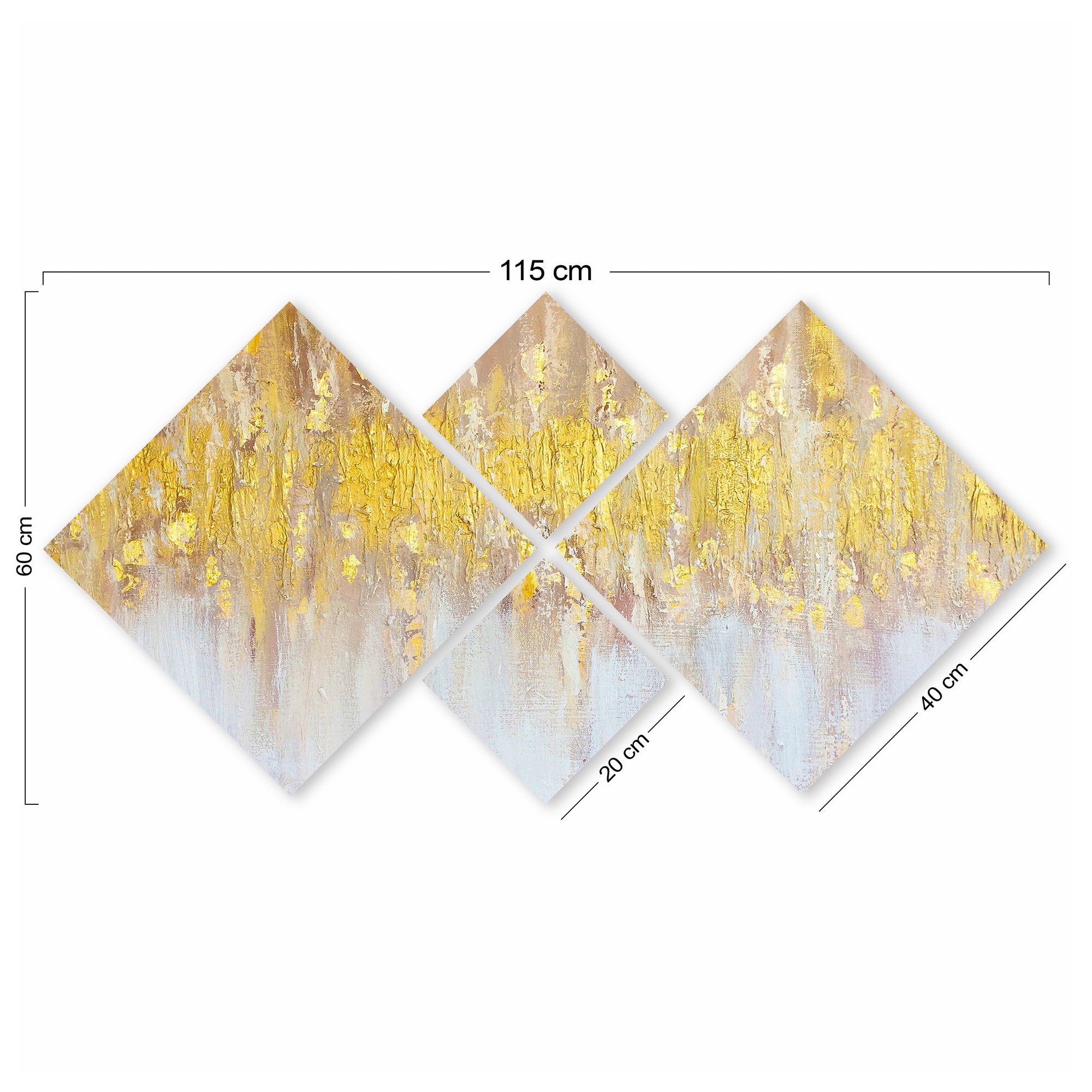 Conjunto Decorativo MDF Multicolor 4 Peças - Impressão UV Premium para Parede