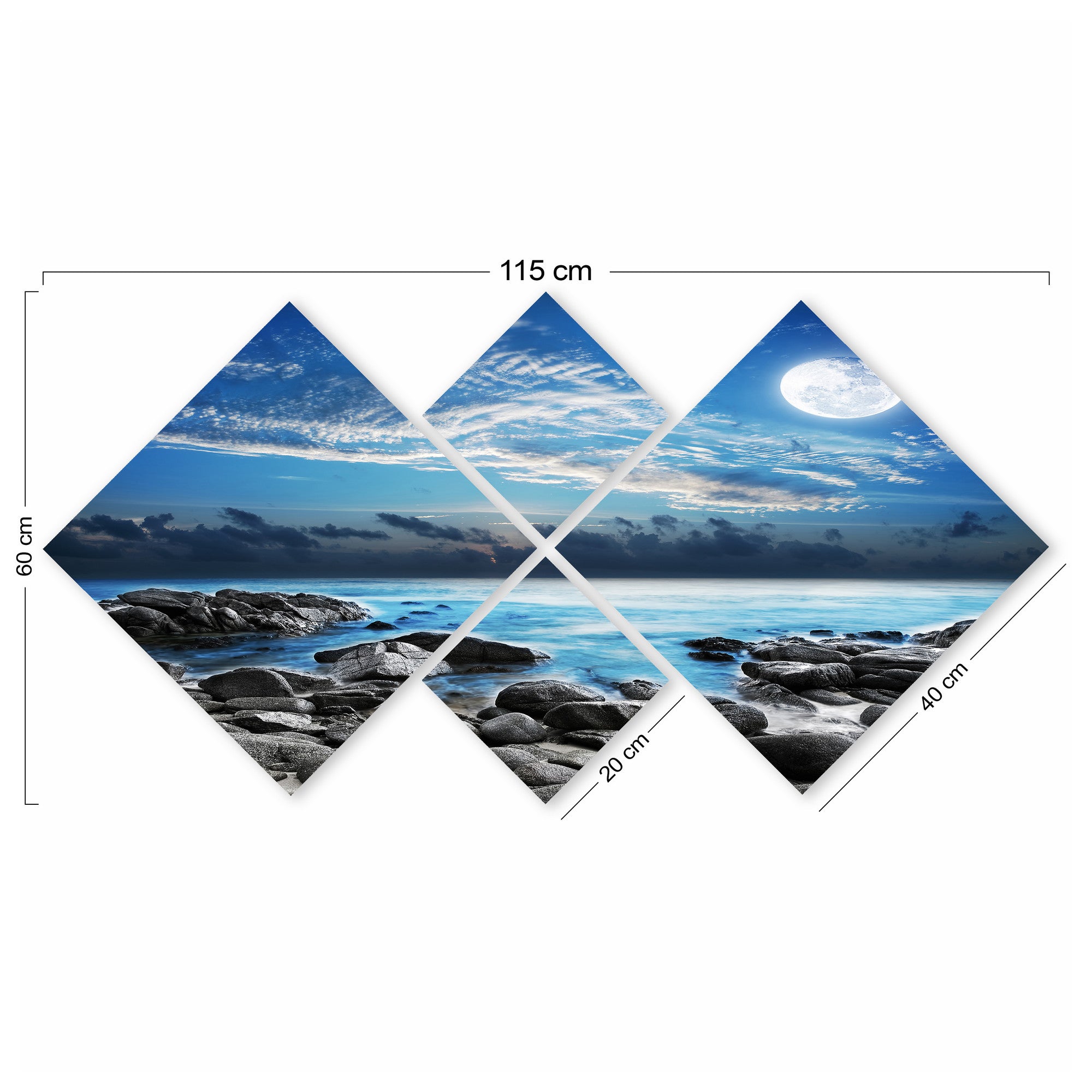 Conjunto Decorativo MDF Multicolor 4 Peças - Impressão UV Premium para Parede