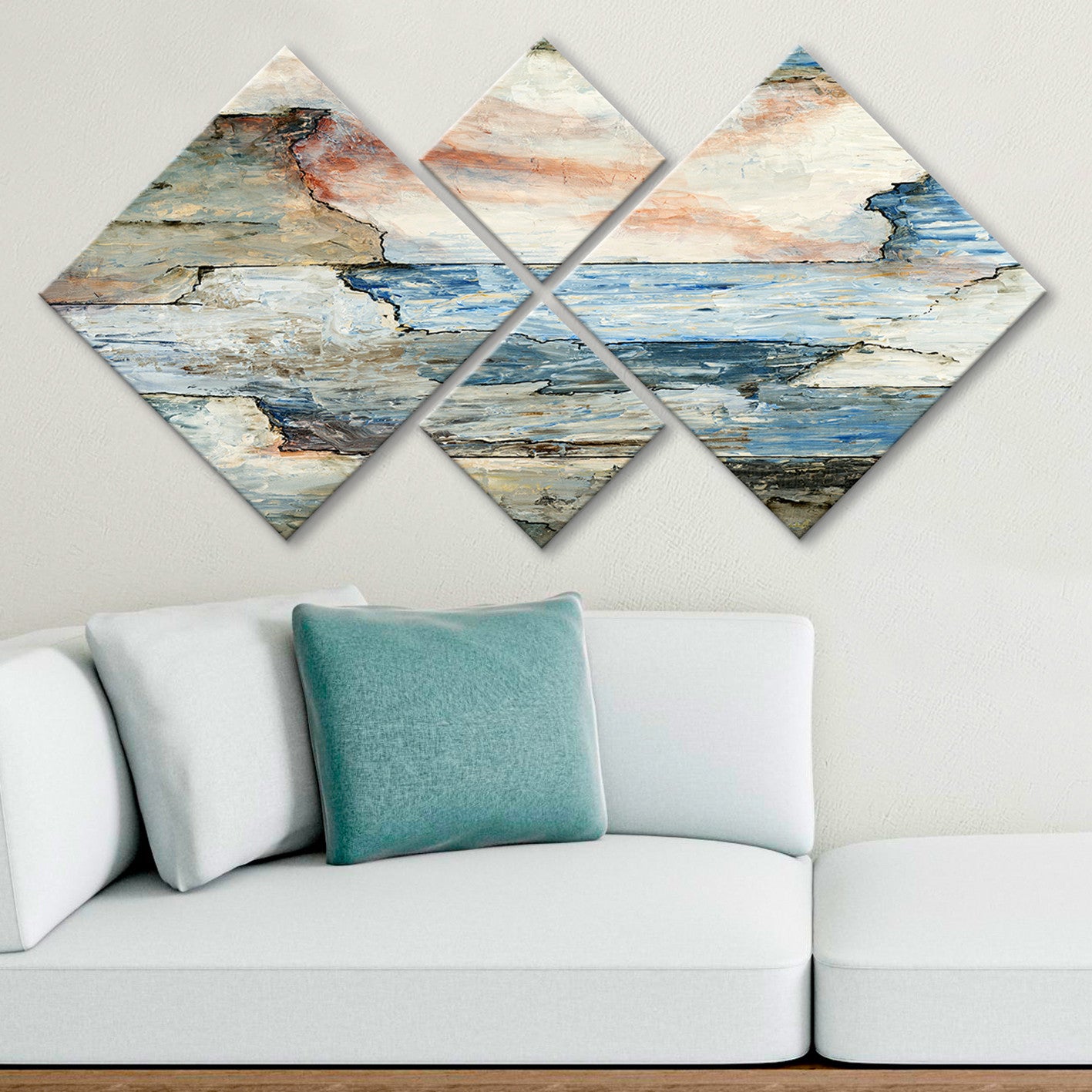 Conjunto Decorativo MDF Multicolor 4 Peças - Impressão UV Premium para Parede