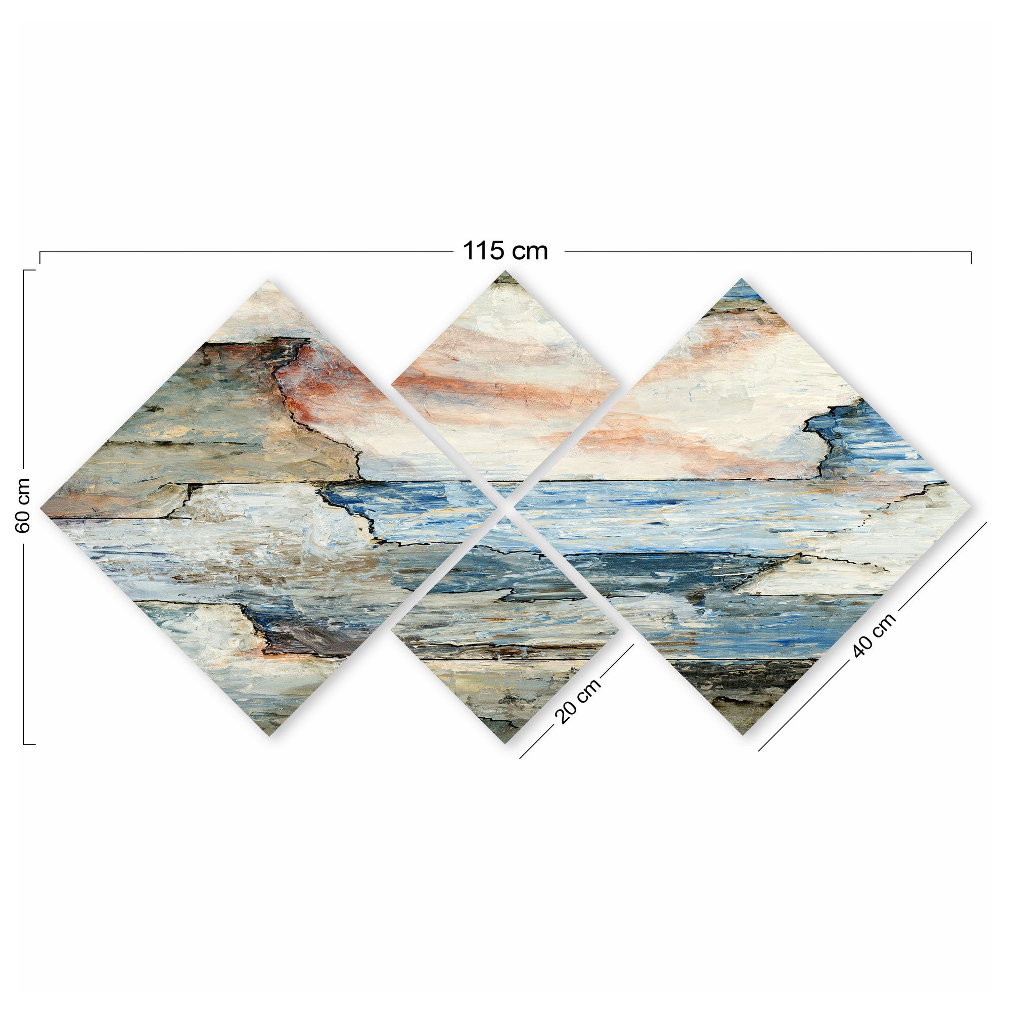 Conjunto Decorativo MDF Multicolor 4 Peças - Impressão UV Premium para Parede