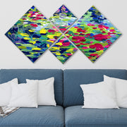 Conjunto Decorativo MDF Multicolor 4 Peças - Impressão UV Premium para Parede