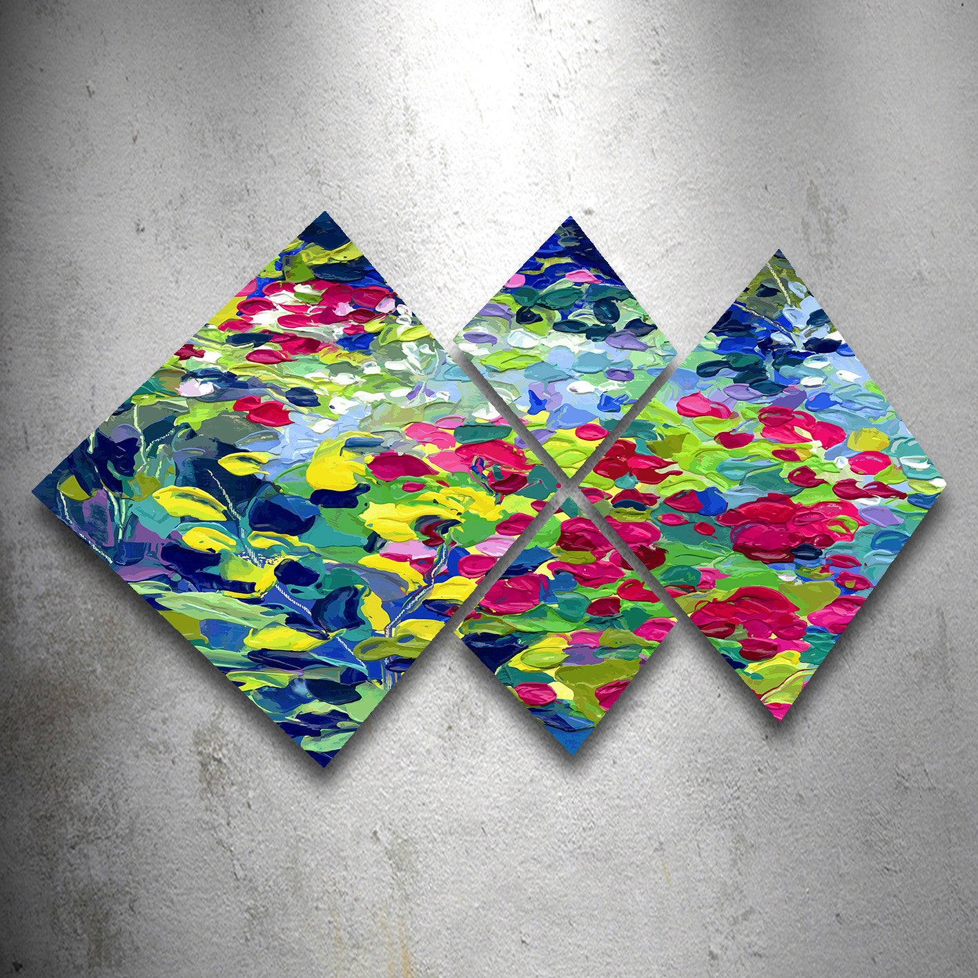 Conjunto Decorativo MDF Multicolor 4 Peças - Impressão UV Premium para Parede