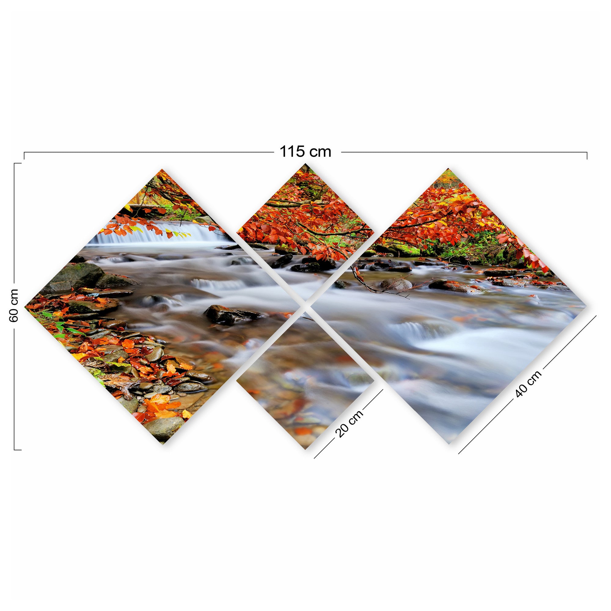 Conjunto Decorativo MDF Multicolor 4 Peças - Impressão UV Premium para Parede