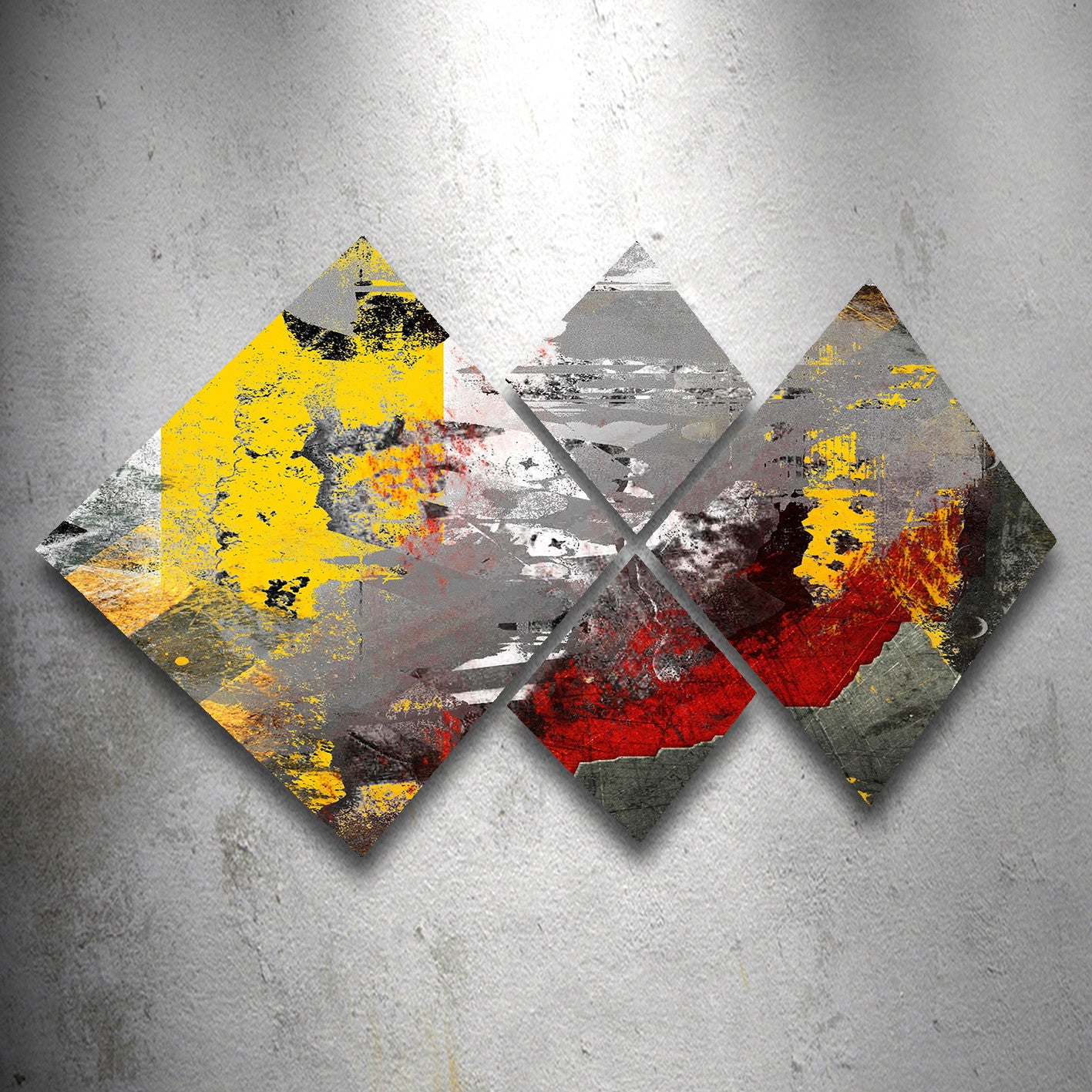 Conjunto Decorativo MDF Multicolor 4 Peças - Impressão UV Premium para Parede