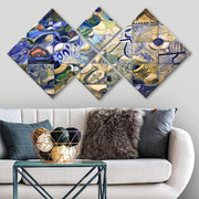 Conjunto Decorativo MDF Multicolor 4 Peças - Impressão UV Premium para Parede