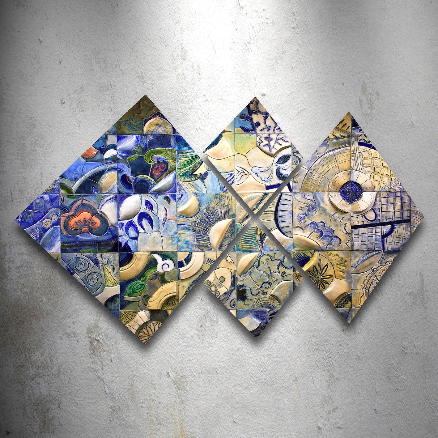 Conjunto Decorativo MDF Multicolor 4 Peças - Impressão UV Premium para Parede