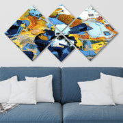 Conjunto Decorativo MDF Multicolor 4 Peças - Impressão UV Premium para Parede