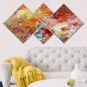 Conjunto Decorativo MDF Multicolor 4 Peças - Impressão UV Premium para Parede