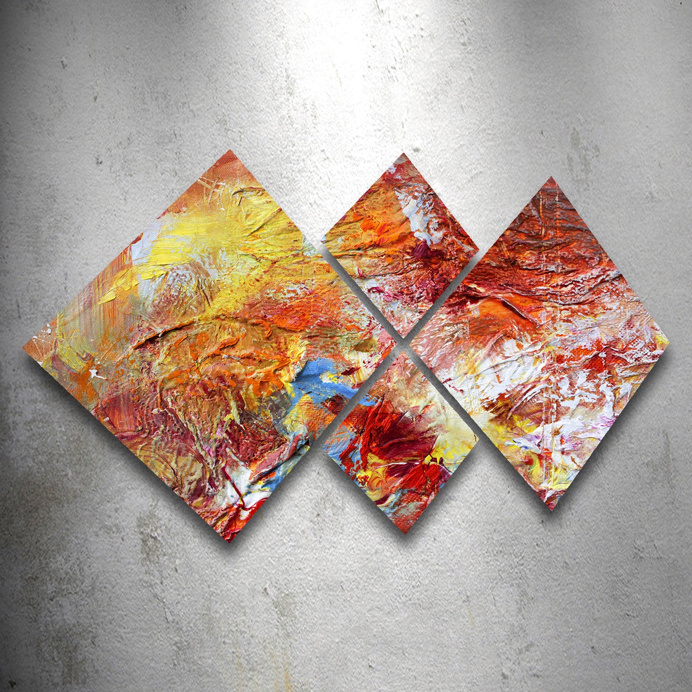 Conjunto Decorativo MDF Multicolor 4 Peças - Impressão UV Premium para Parede