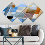 Conjunto Decorativo MDF Multicolor 4 Peças - Impressão UV Premium para Parede