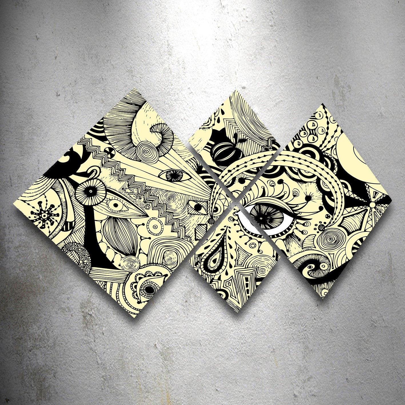 Conjunto Decorativo MDF Multicolor 4 Peças - Impressão UV Premium para Parede