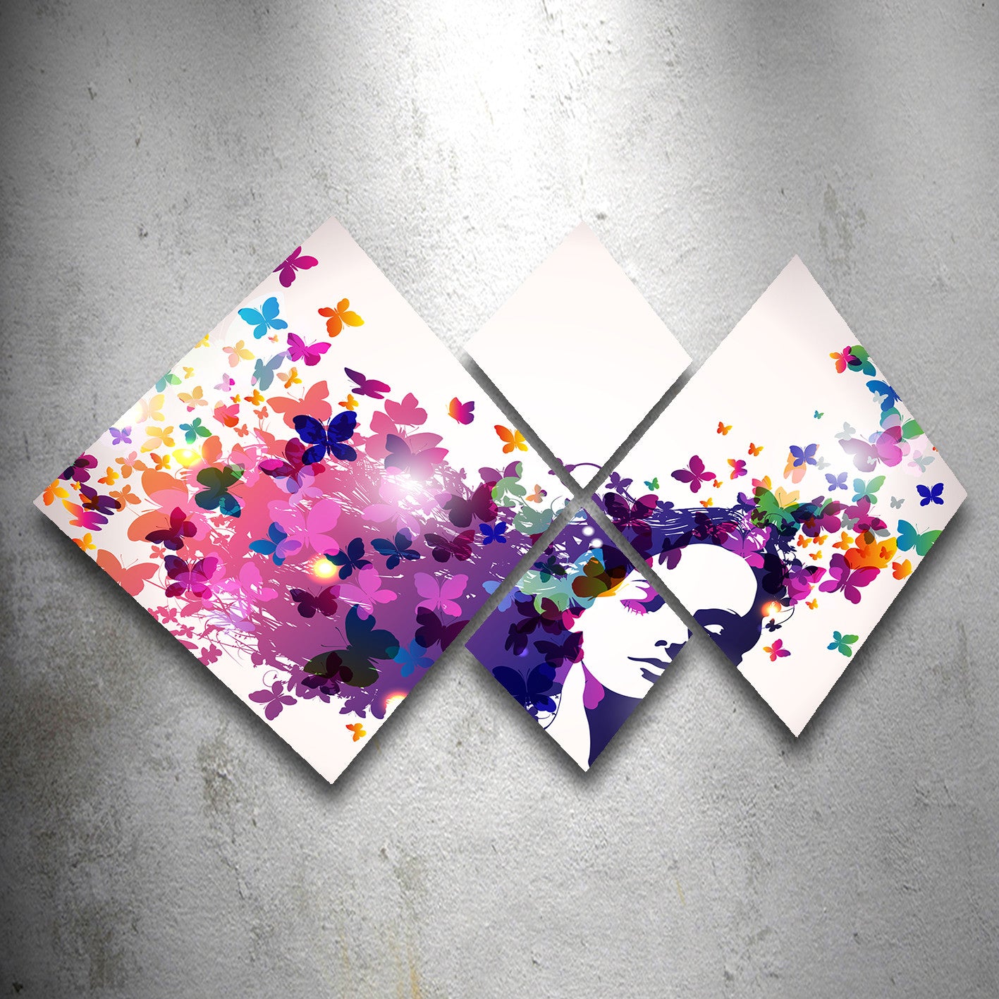 Conjunto Decorativo MDF Multicolor 4 Peças - Impressão UV Premium para Parede