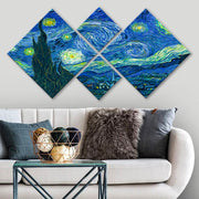 Conjunto Decorativo MDF Multicolor 4 Peças - Impressão UV Premium para Parede