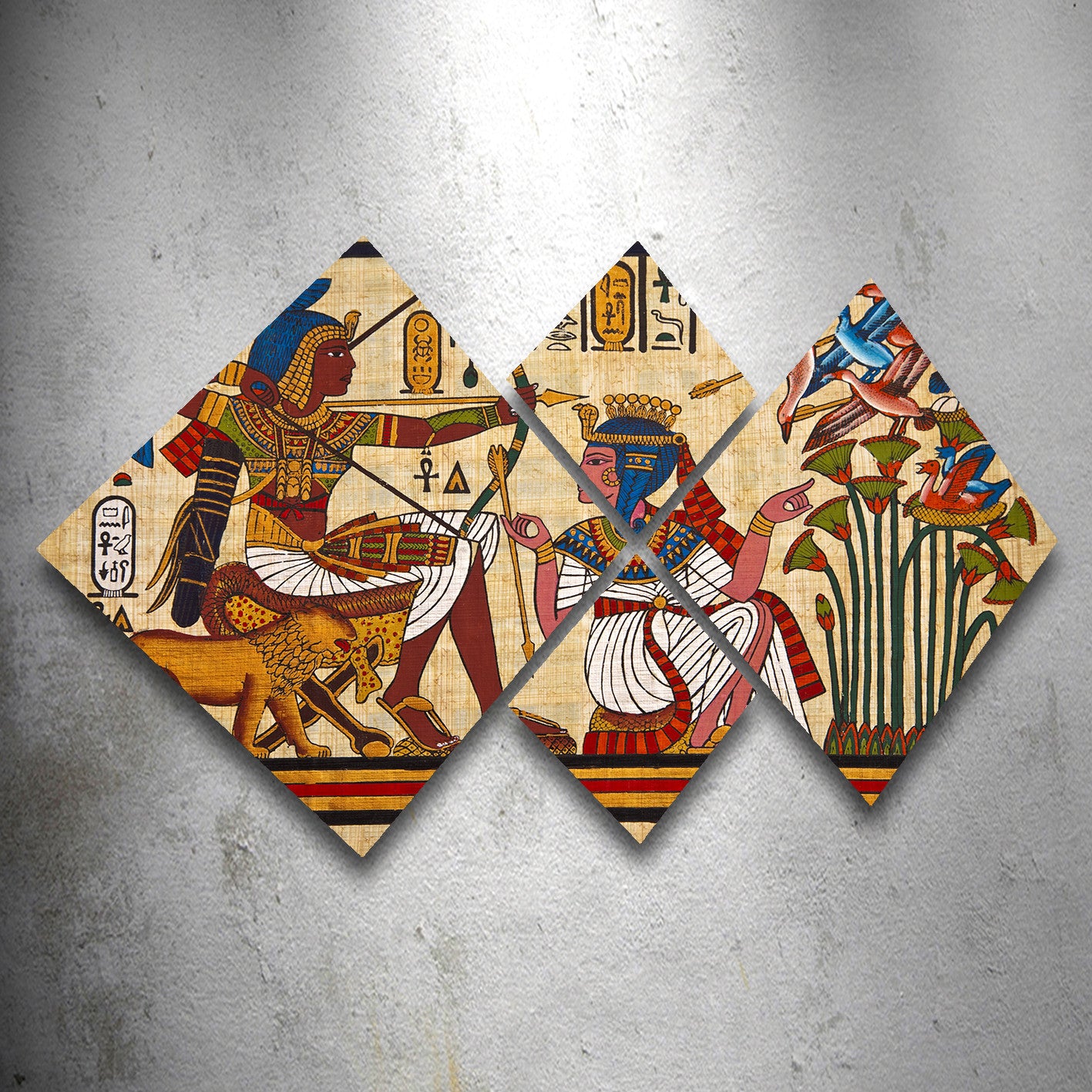 Conjunto Decorativo MDF Multicolor 4 Peças - Impressão UV Premium para Parede