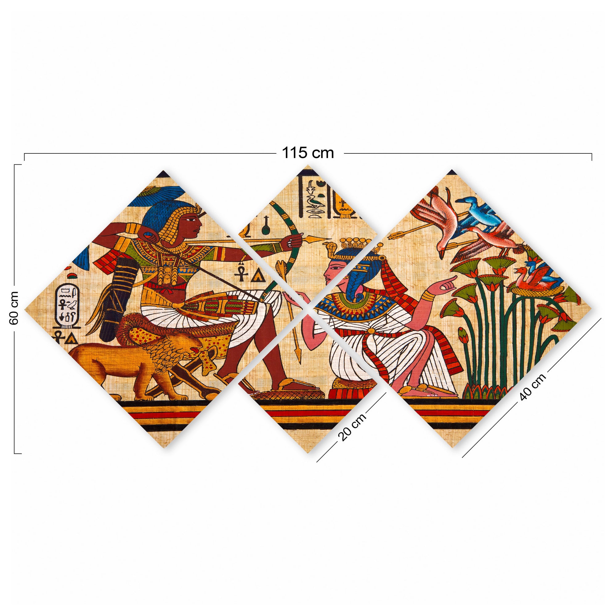 Conjunto Decorativo MDF Multicolor 4 Peças - Impressão UV Premium para Parede