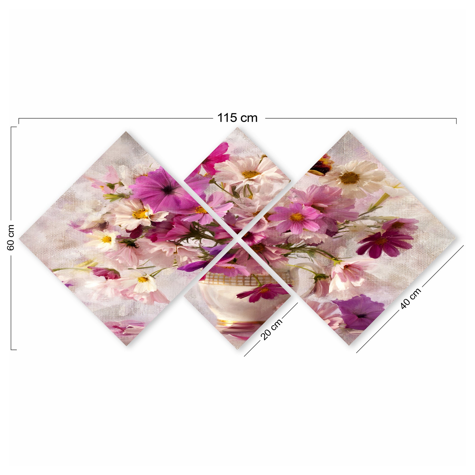 Conjunto Decorativo MDF Multicolor 4 Peças - Impressão UV Premium para Parede