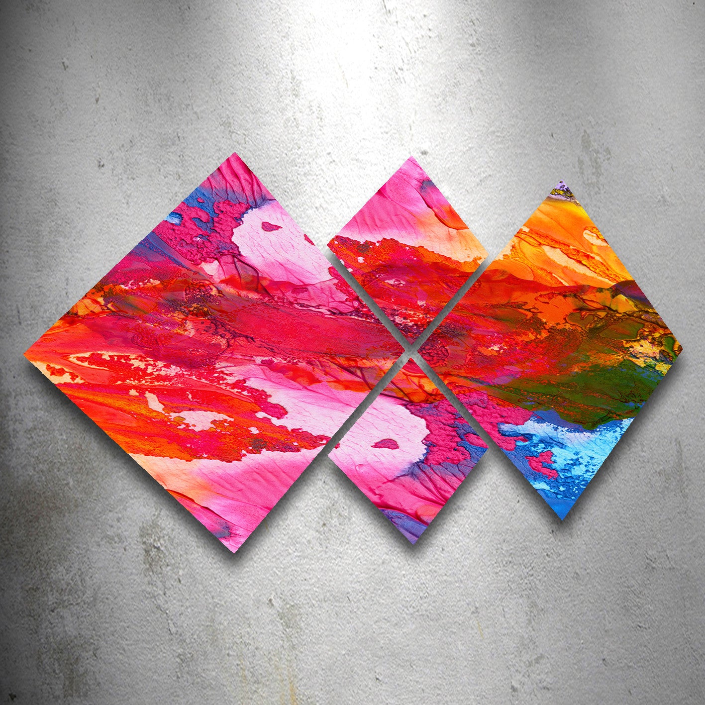 Conjunto Decorativo MDF Multicolor 4 Peças - Impressão UV Premium para Parede