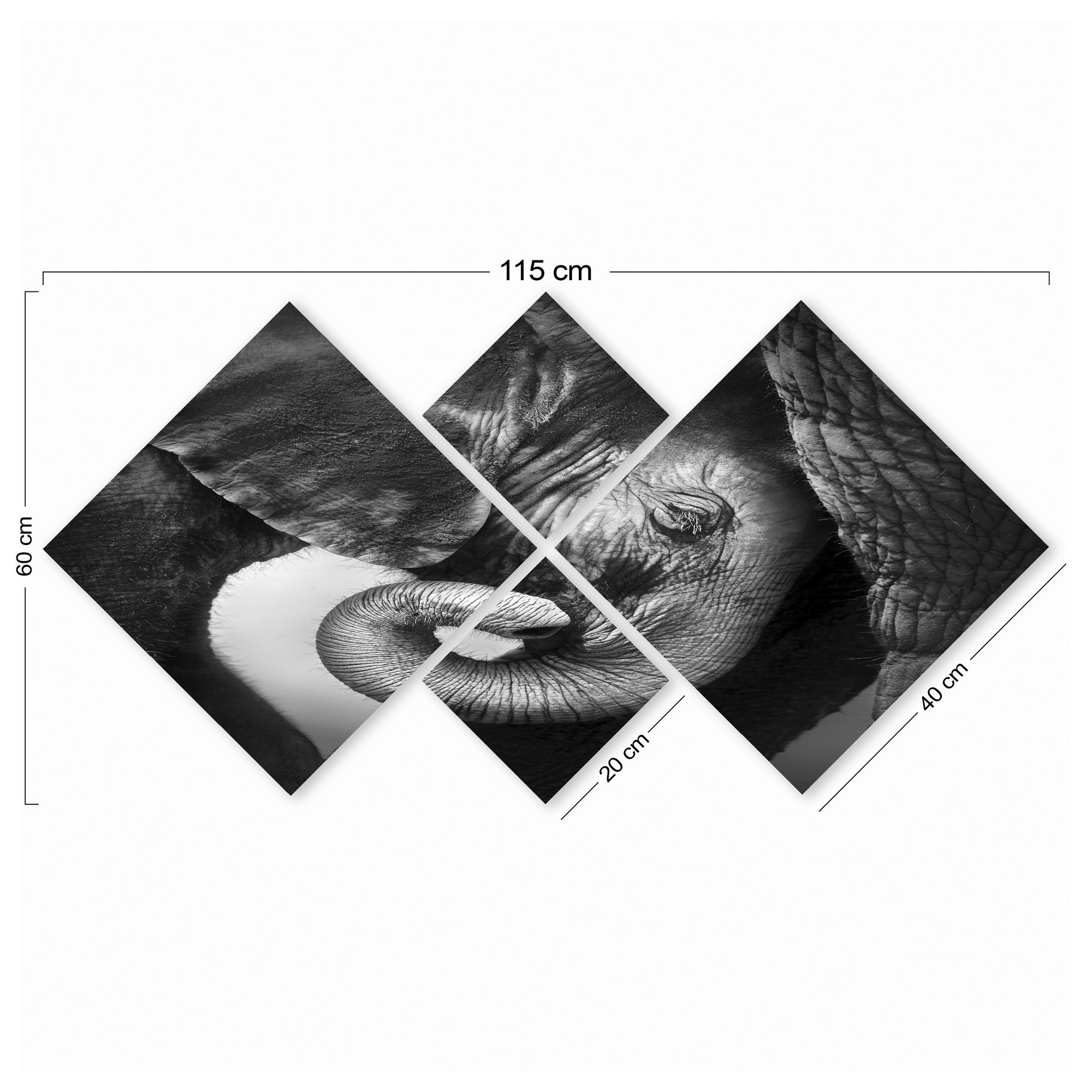 Conjunto Decorativo MDF Multicolor 4 Peças - Impressão UV Premium para Parede