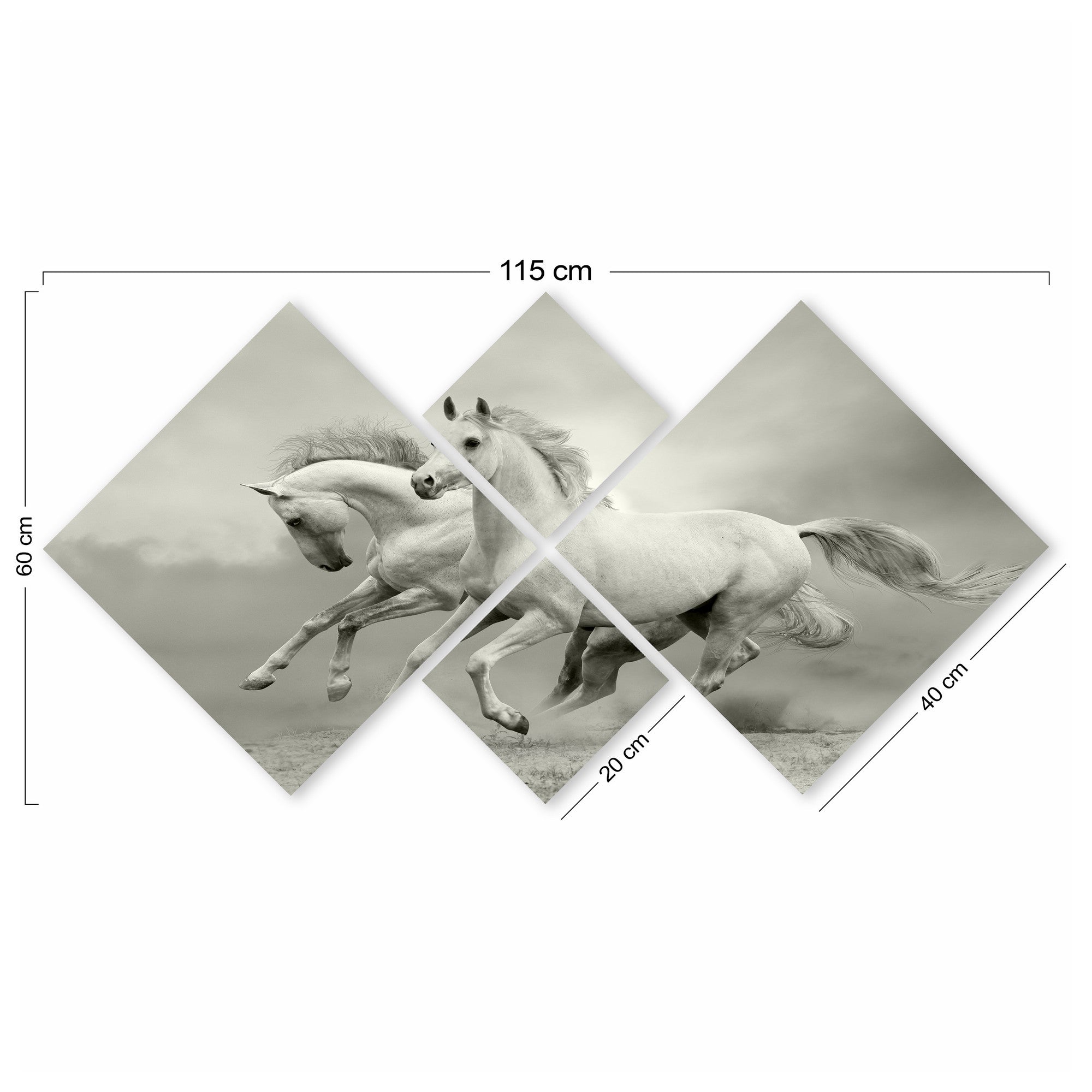 Conjunto Decorativo MDF Multicolor 4 Peças - Impressão UV Premium para Parede