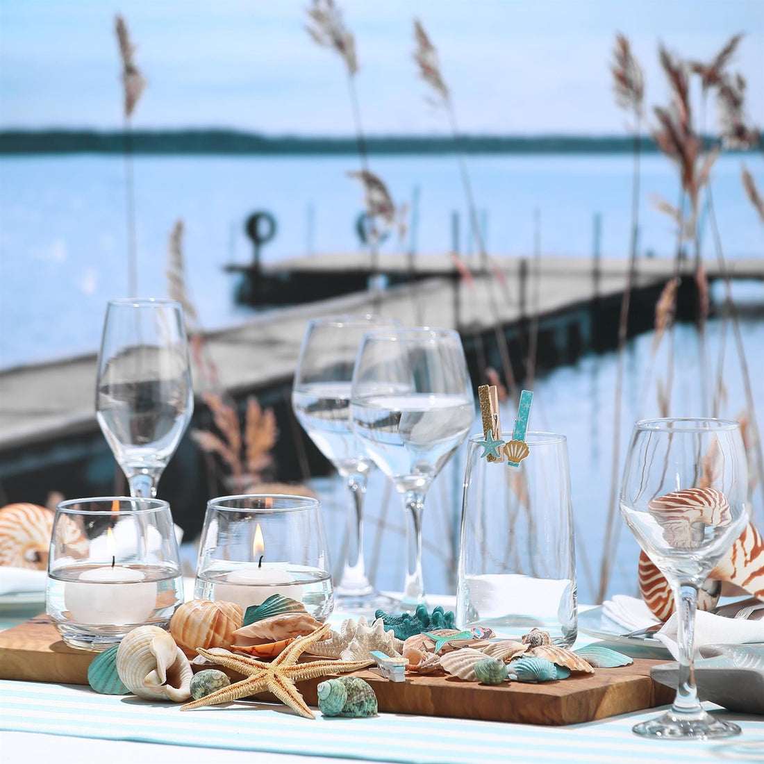 Conjunto de Copos – 6 Peças – Transparente – Vidro