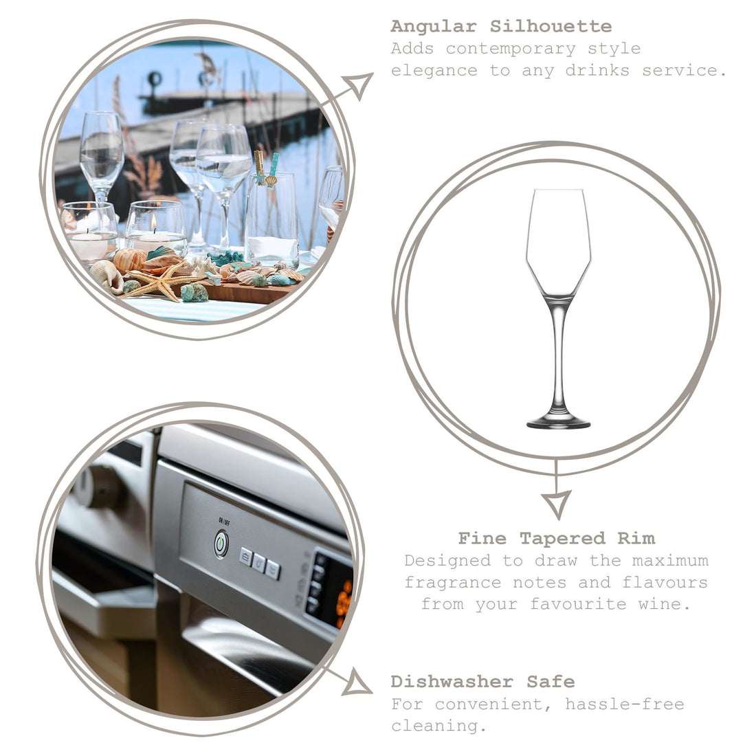 Conjunto de Copos – 6 Peças – Transparente – Vidro