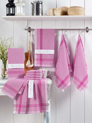 Conjunto de toalhas de rosto – 45 x 65 cm – Rosa – 80% algodão e 20% poliéster