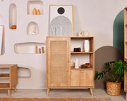 Armário multifuncional – 40 x 90 x 110 cm – carvalho – 100% madeira de carpa