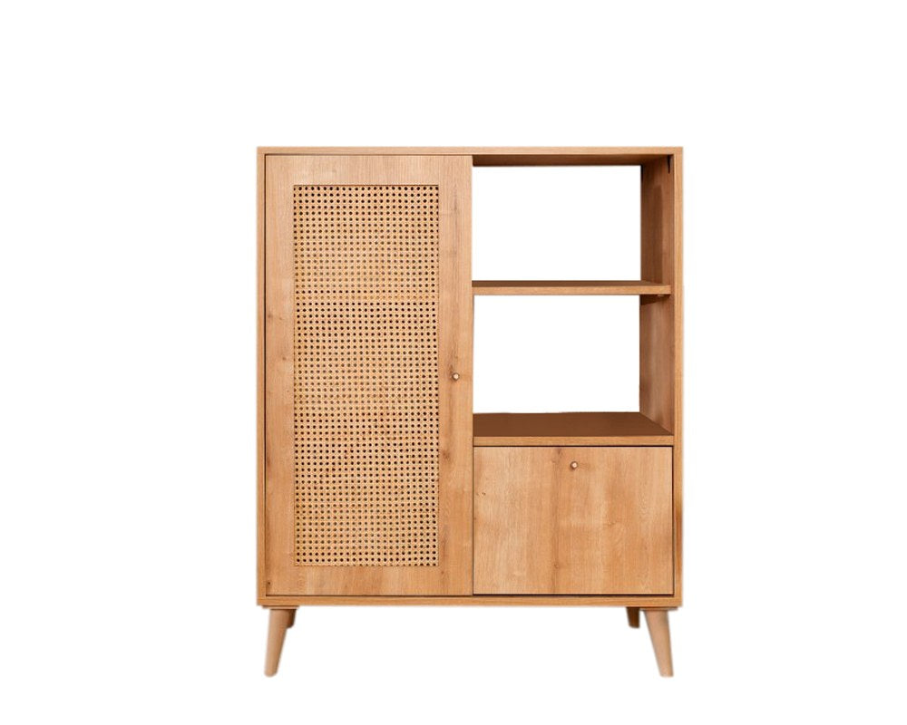 Armário multifuncional – 40 x 90 x 110 cm – carvalho – 100% madeira de carpa