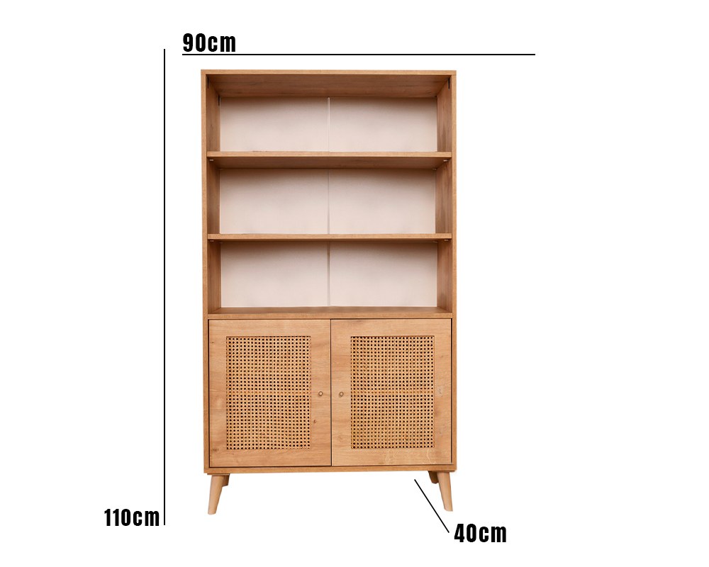 Estante de Madeira de Faia – 90 x 40 x 58 cm – Carvalho