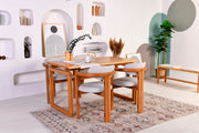 Conjunto de mesa e cadeiras (5 peças)-Cheri-Carvalho
Creme