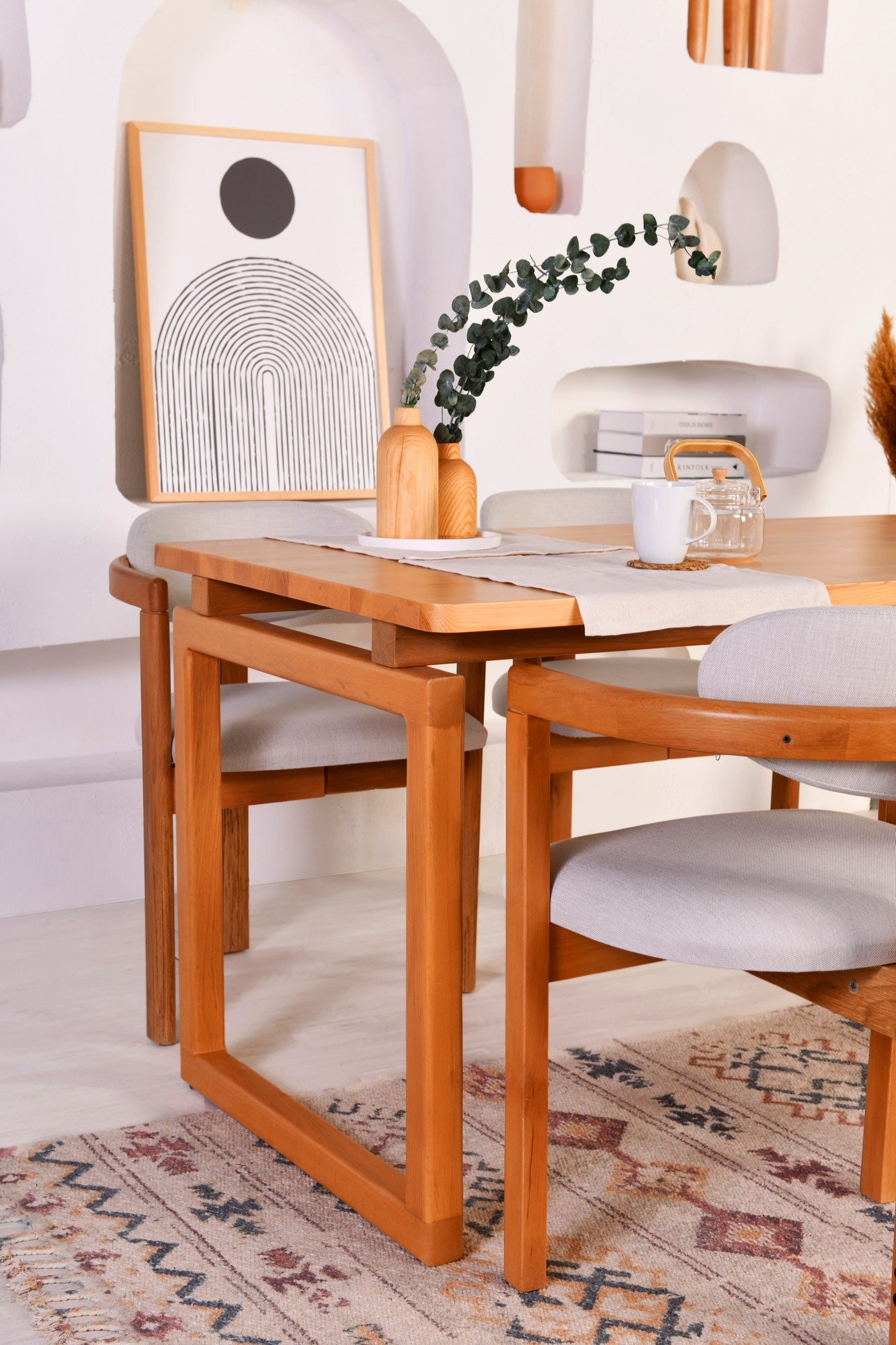 Conjunto de mesa e cadeiras (5 peças)-Cheri-Carvalho
Creme