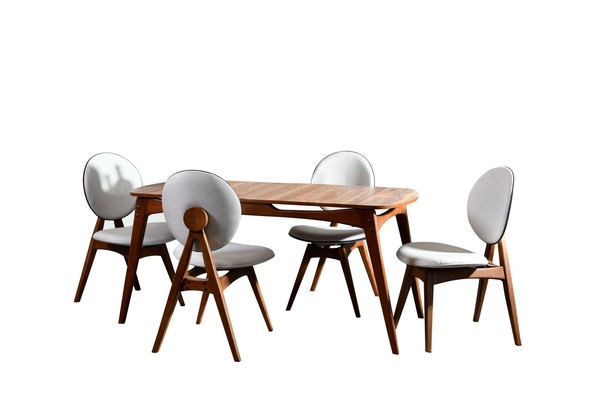 Conjunto de mesa e cadeiras (5 peças)-Touch-Nozes
Creme