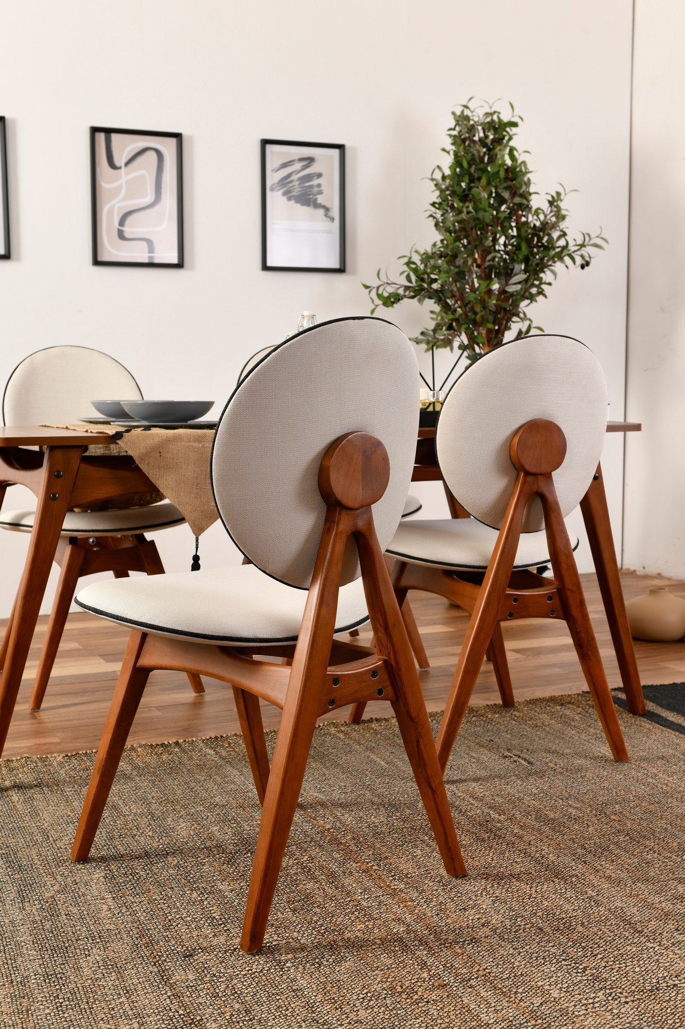 Conjunto de mesa e cadeiras (5 peças)-Touch-Nozes
Creme