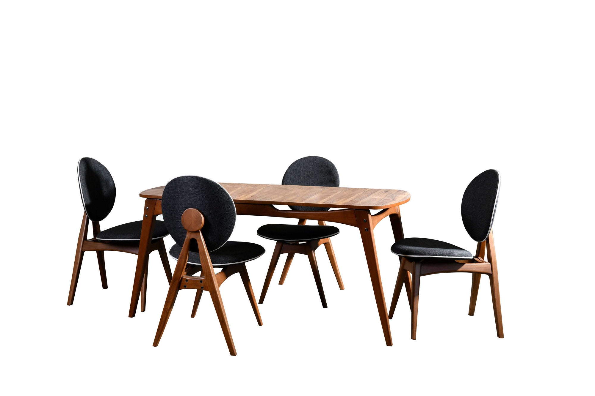 Conjunto de mesa e cadeiras (5 peças)-Touch-Nogueira
Antracite