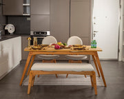 Conjunto de mesa e cadeiras (4 peças)-Touch-Carvalho
Bege