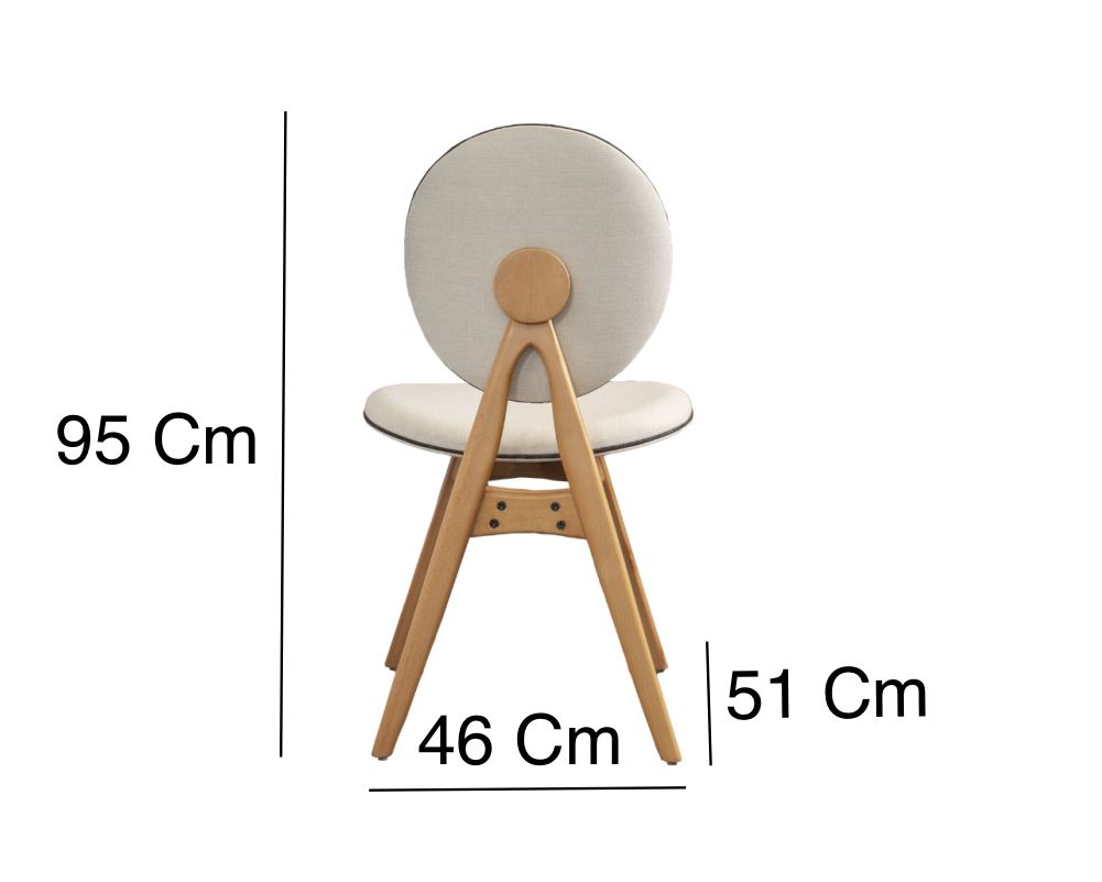 Conjunto de mesa e cadeiras (4 peças)-Touch-Carvalho
Bege