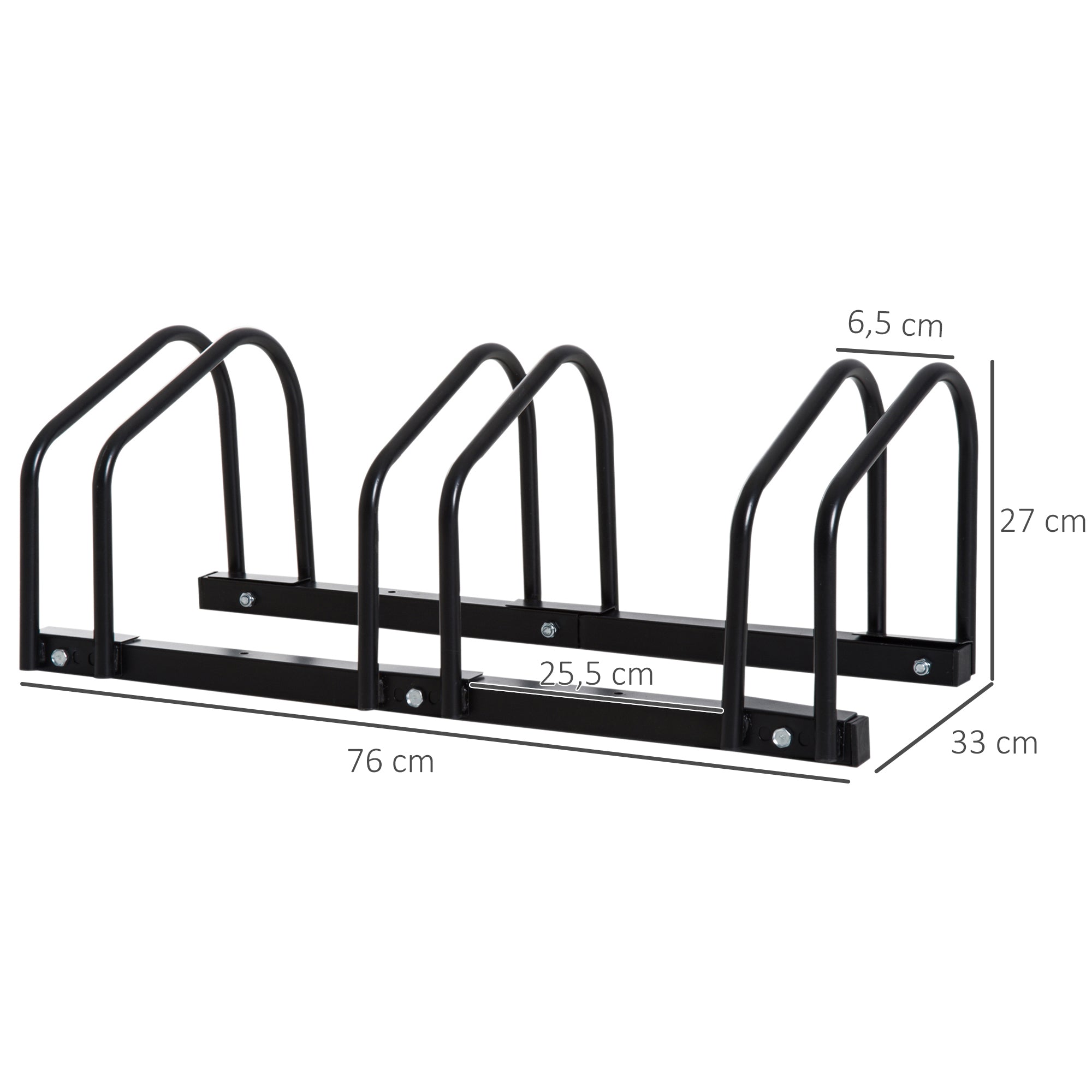 Estacionamento para Bicicletas – 76x33x27 cm – Preto – Aço