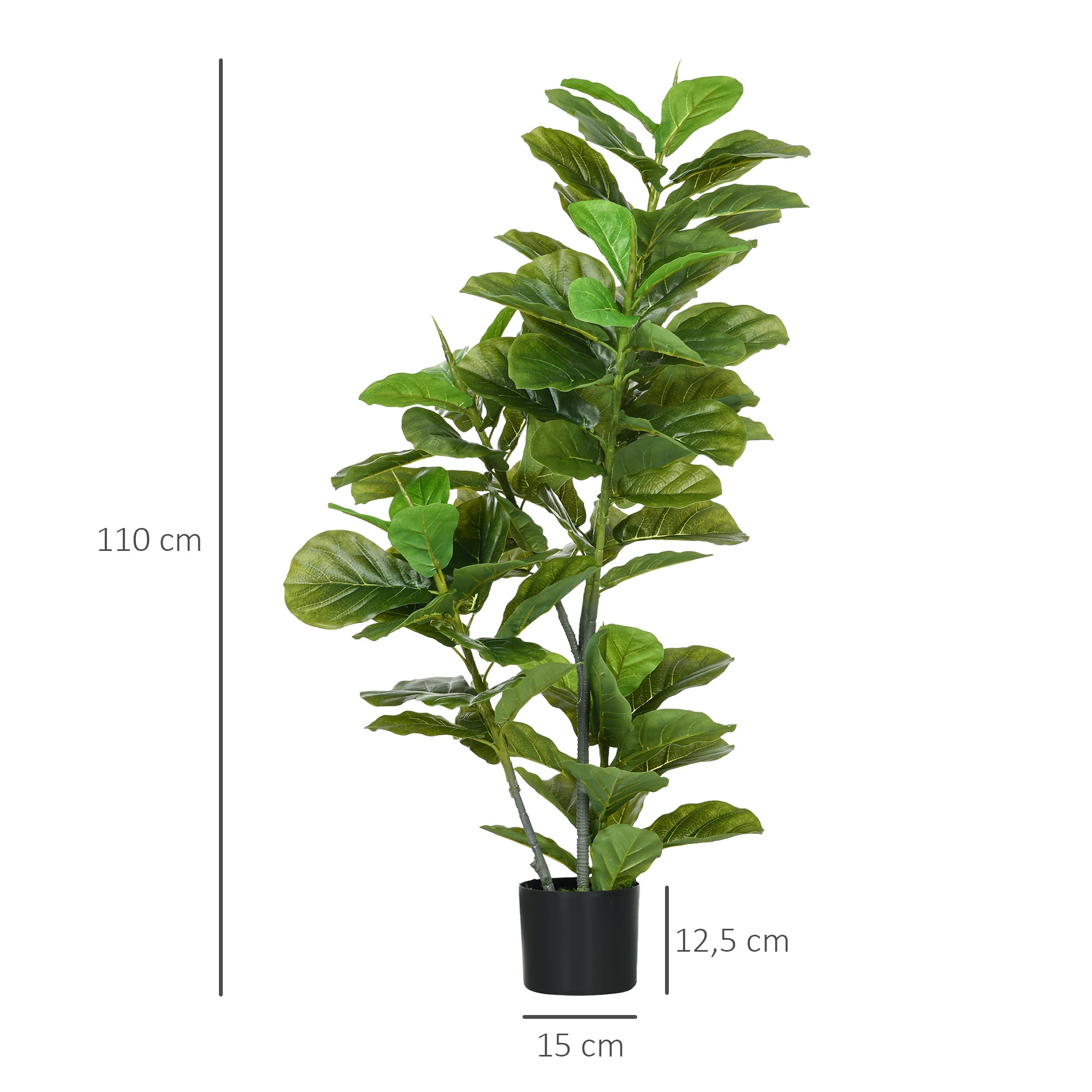 Planta Artificial Ficus – 110 cm – Verde – Plástico PEVA