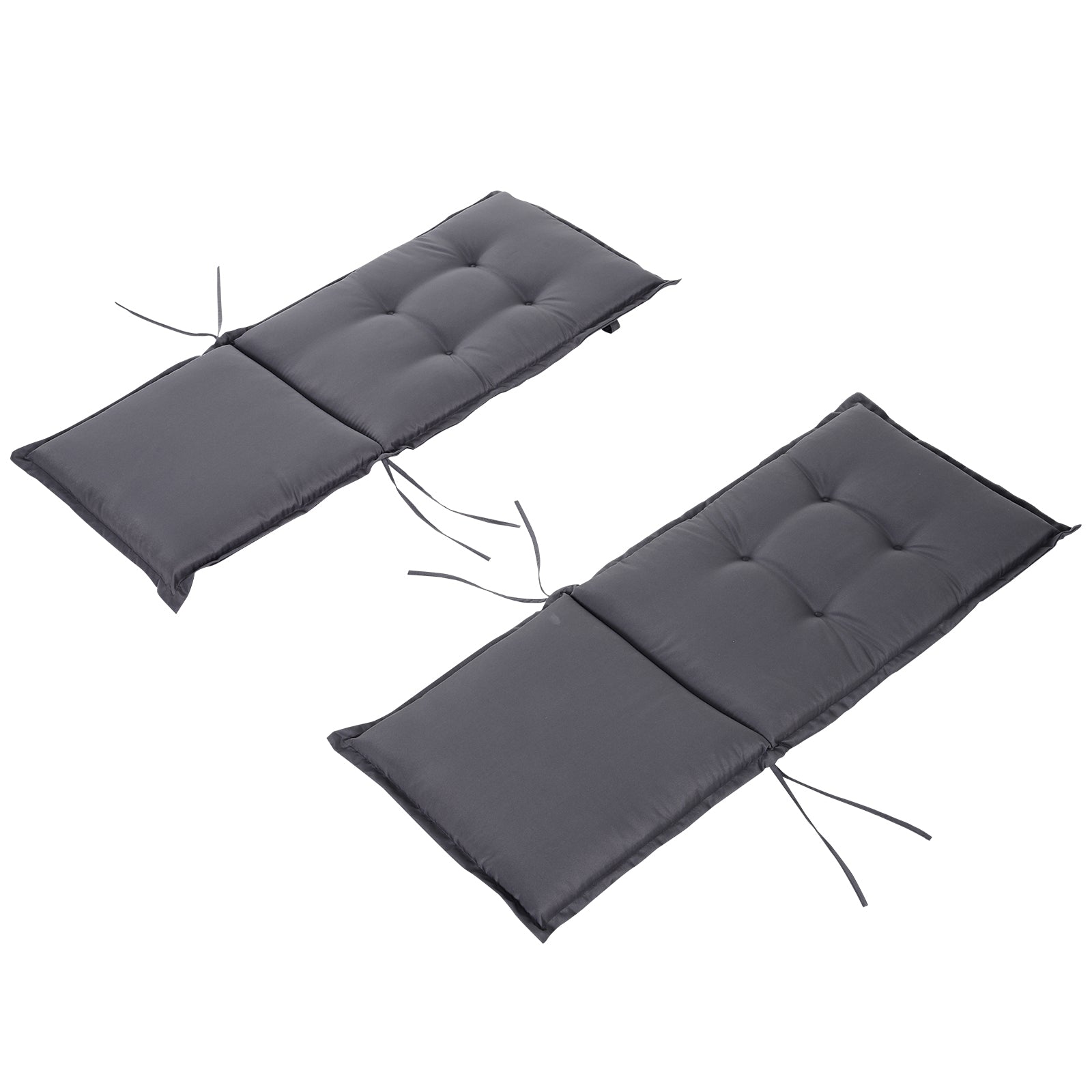 Almofada Única para Espreguiçadeira ao Ar Livre 120x50x6cm Cinzento