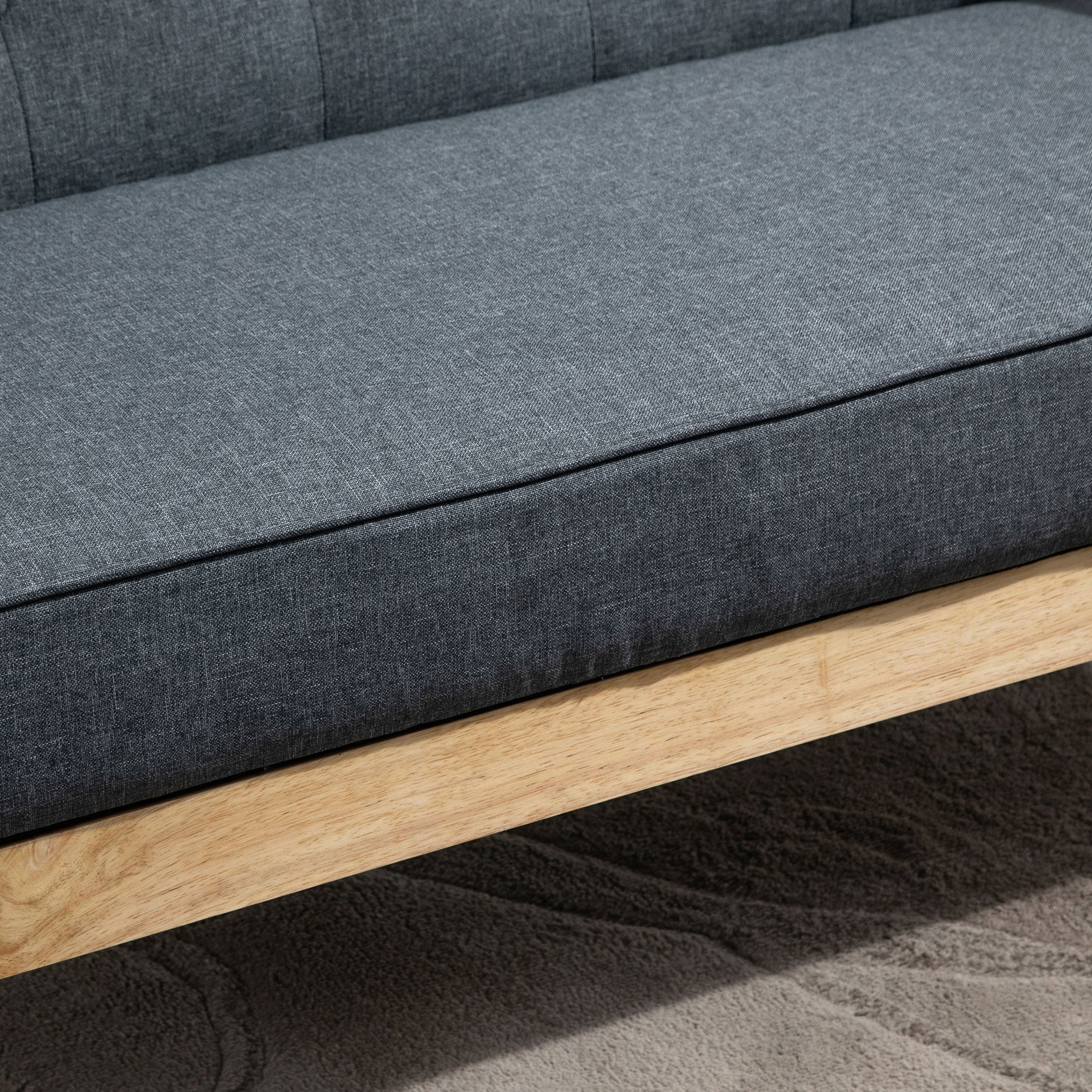 Sofá de 2 Lugares Cinza 114x66x69 cm - Conforto e Estilo Retrô