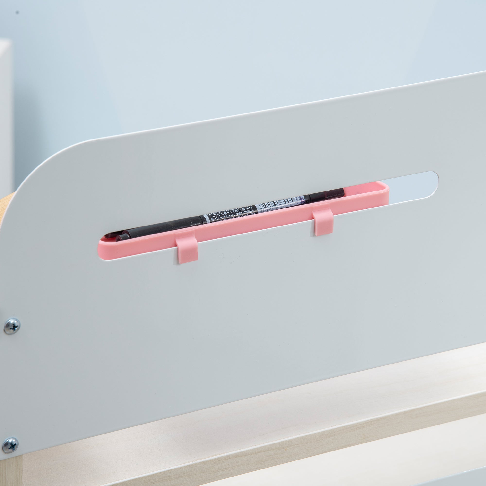 Conjunto de Secretária e Cadeira para Crianças – 80x52x88x109cm – Rosa – PP, MDF e aço