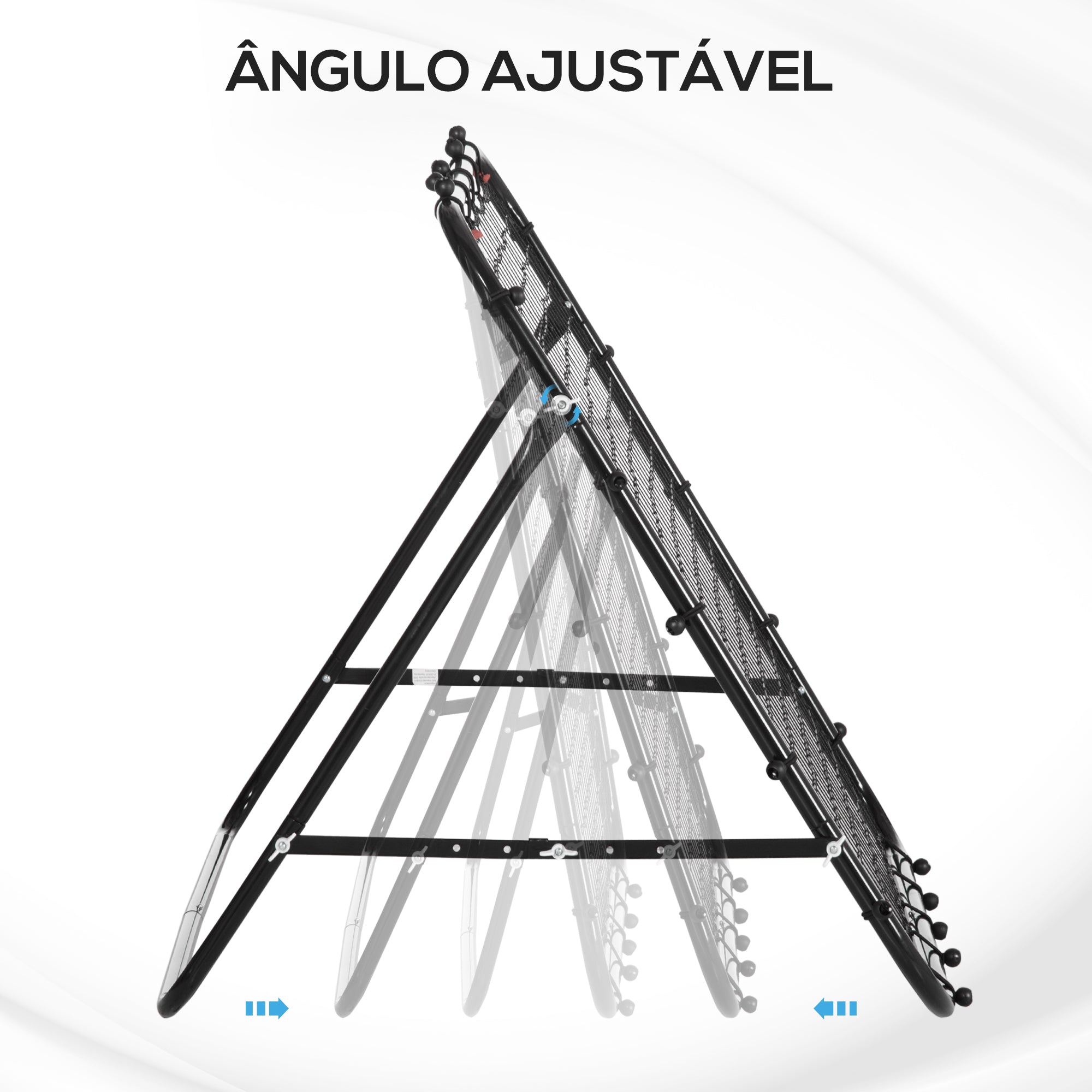 Rede de Rebote Multifuncional – 96x80x96 cm – Preto – Tubo de ferro e rede PE
