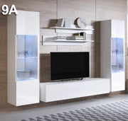 Conjunto de móveis Leiko 9A branco (2,6m)
