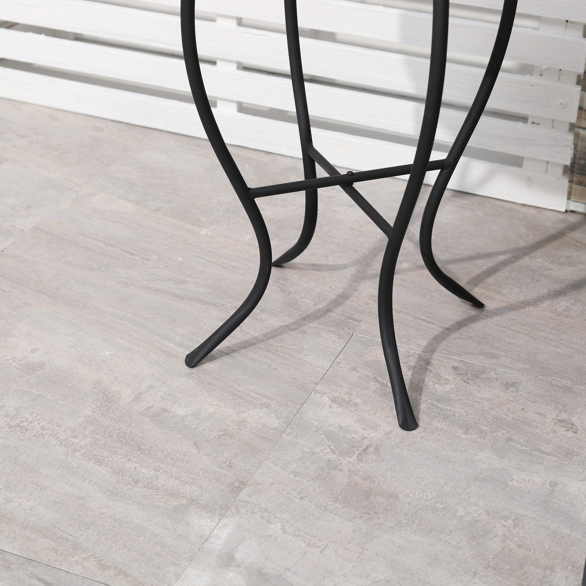 Mesa de Jardim Redonda de Mosaico Multicor 35,5x35,5x53,5cm